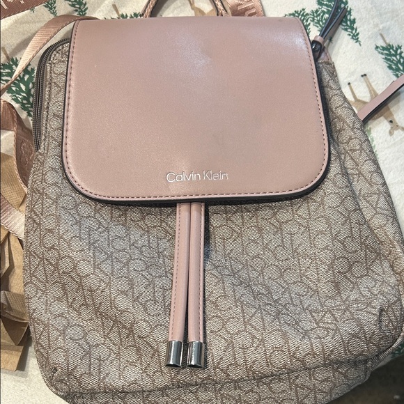 Calvin Klein Handbags - Calvin Klein Blush and Beige Women's Backpack